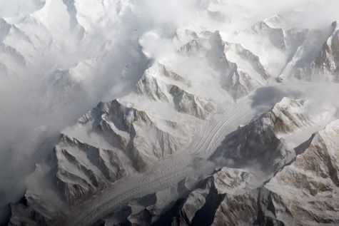 satellite image of tien shan mountains