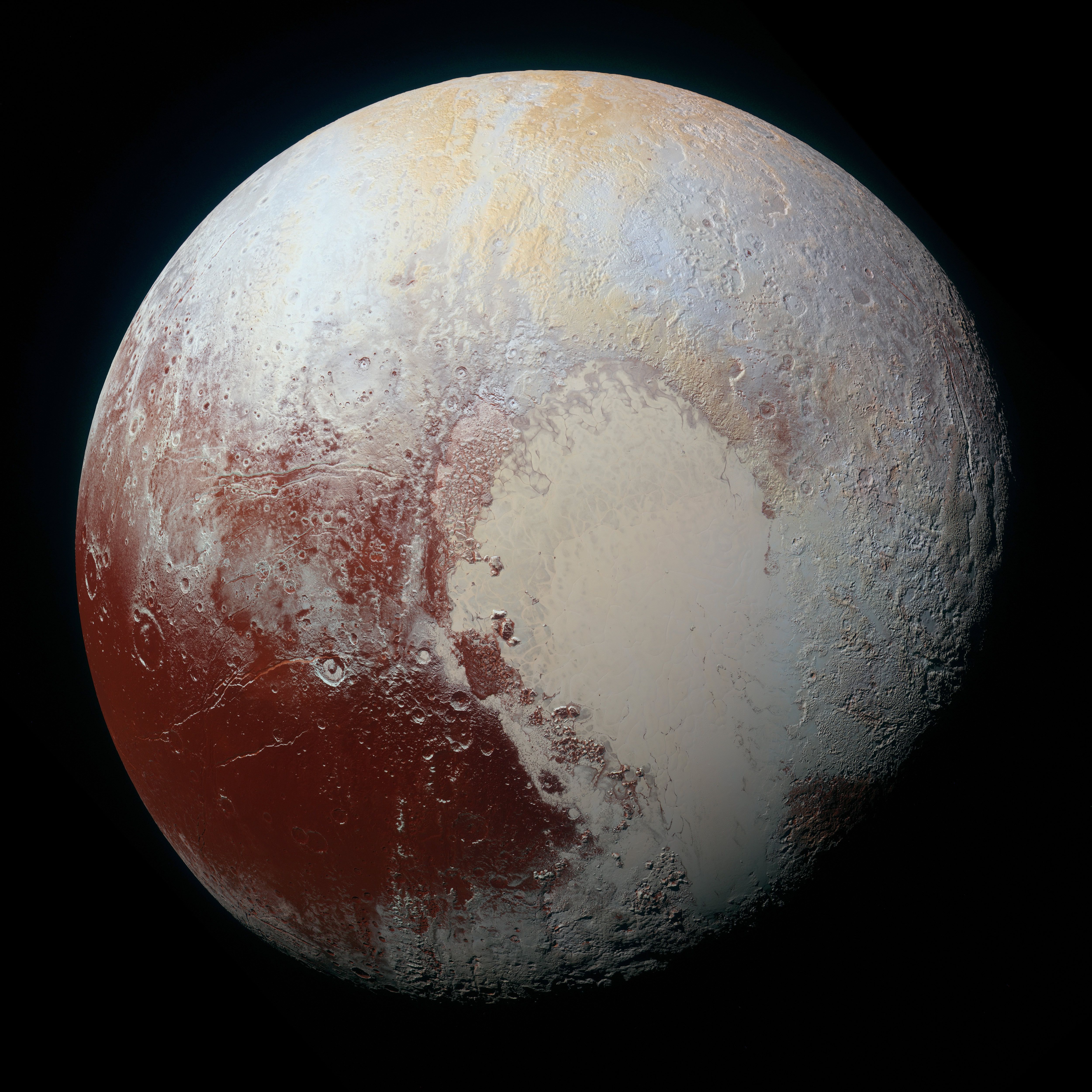 Enhanced Color mosaic of Pluto