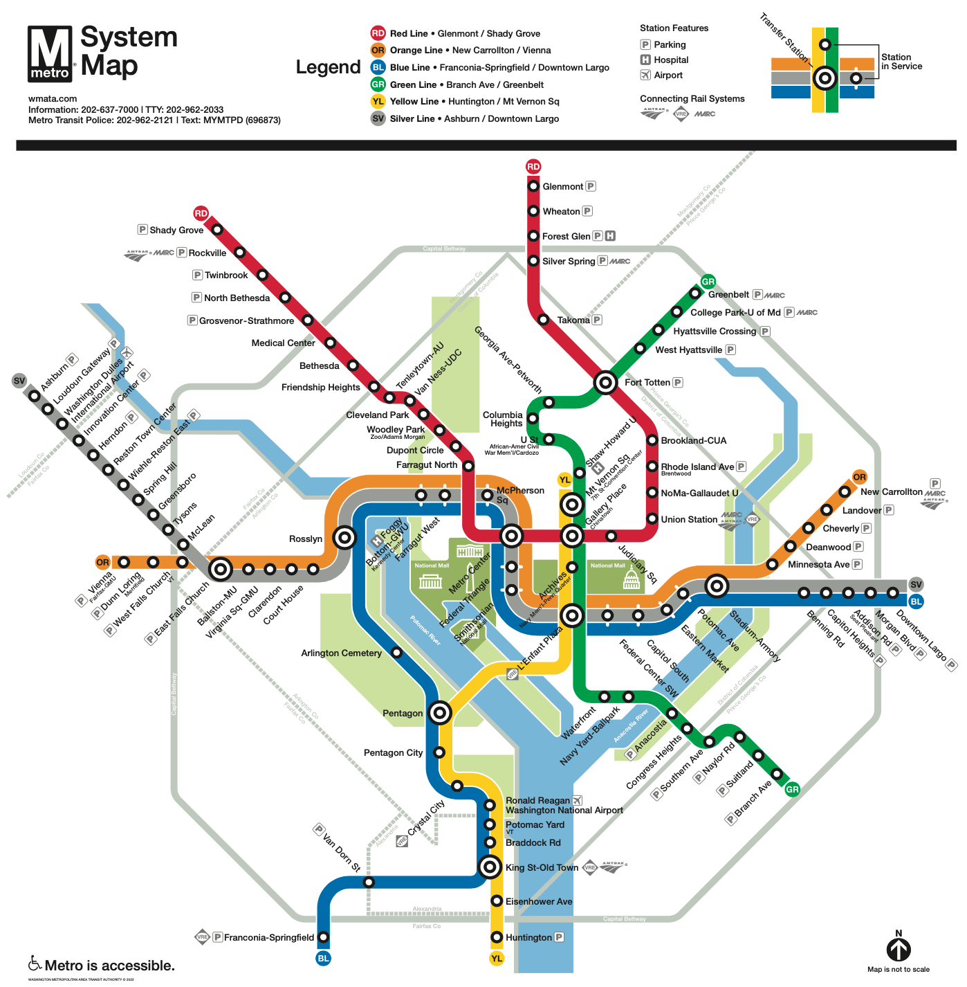 map of the DC metro system