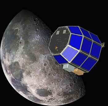 artist concept of LADEE at the Moon