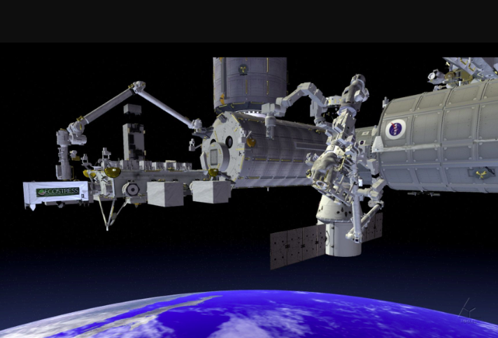 Image of ECOSTRESS instrument mounted on the ISS