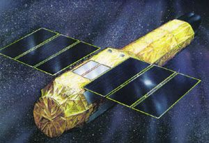 artist's conception of Suzaku in space