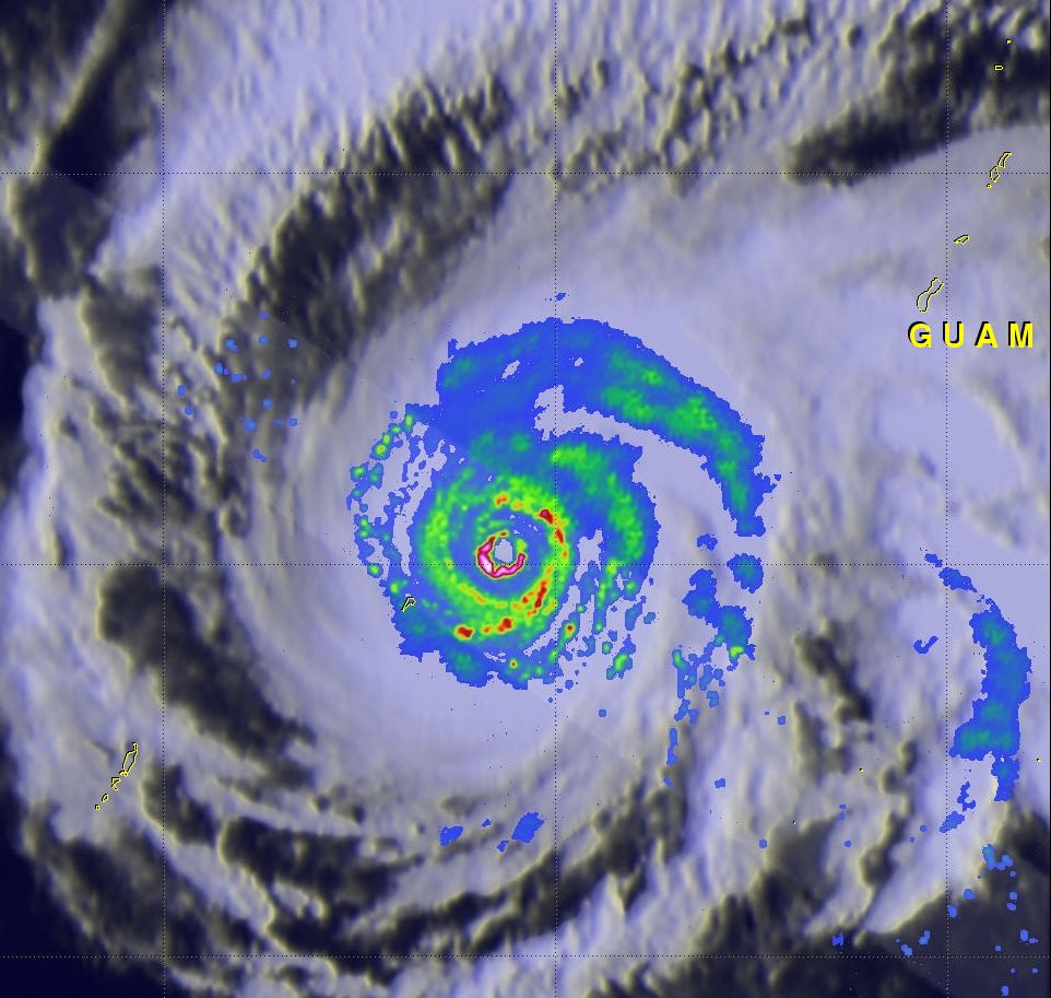 TRMM image of precipitation radar in hurricane
