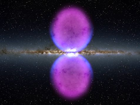 illustration of the newly discovered gamma-ray bubbles