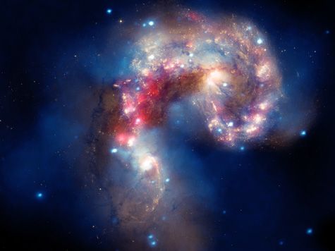 image of colliding antennae galaxies