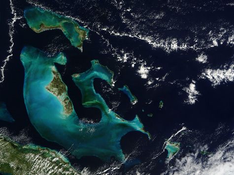 image of bahama islands from 
orbit