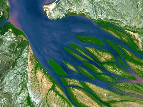 satellite image of Bombetoka Bay