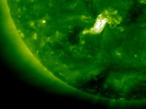 image of coronal mass ejection exploding on sun surface