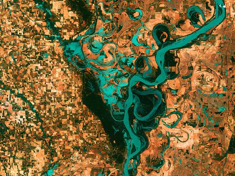 satellite image of the mississippi river