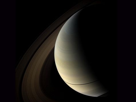image of saturn and shadows cast by its rings