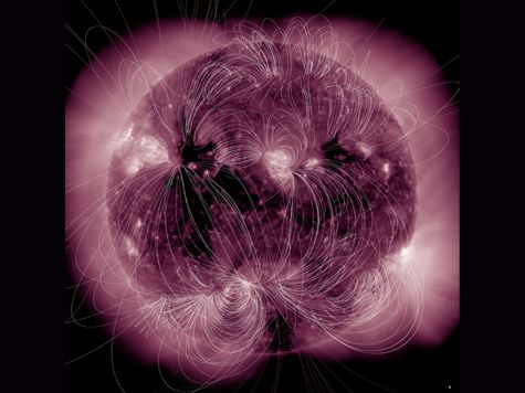 map of magnetic field lines emanating from the Sun