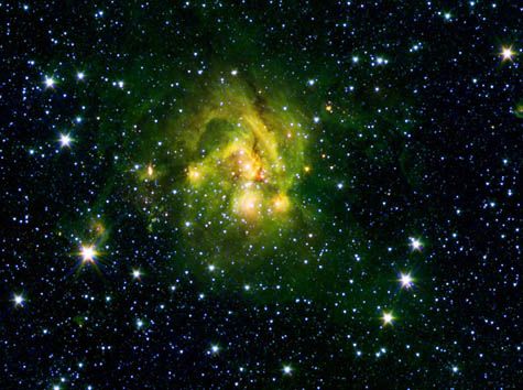 image of young star jetting material