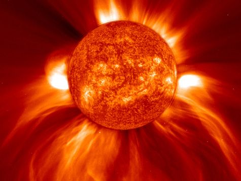 image of sun by soho satellite