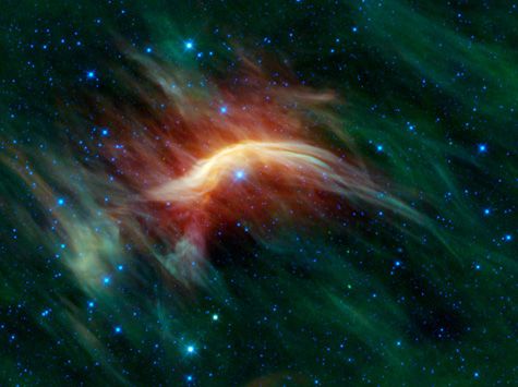 image of star in gas and dust cloud