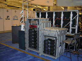 Rear view of the OptIPuter-provided 15-screen tiled display cluster