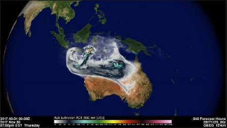 Forecasting the Mt. Agung Ash Cloud Using GEOS
