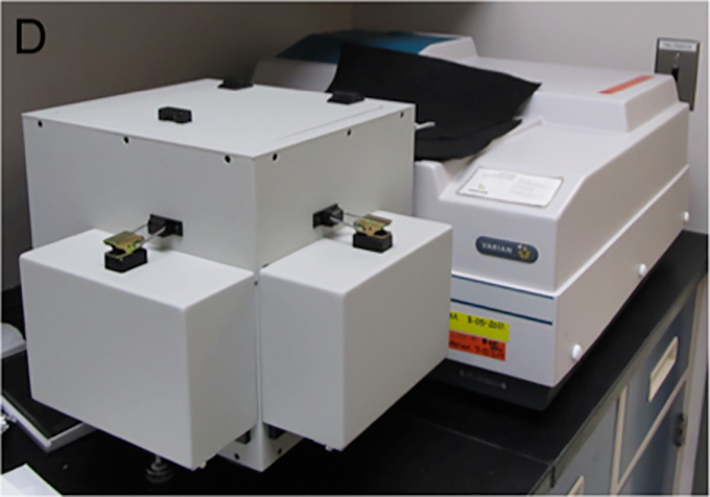 Photo of Cary 100 UV-Vis spectrophotometer with External Integrating Sphere