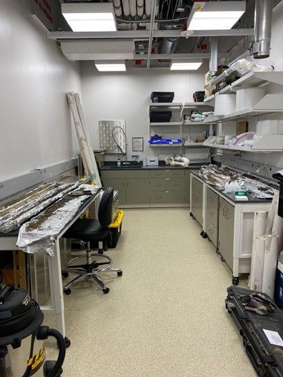 The Field Staging room with various supplies and equipment ready to be utilized