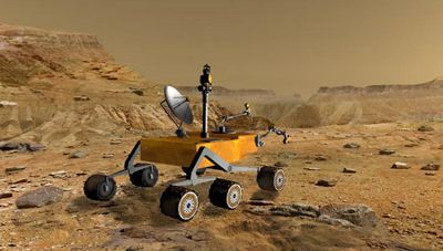 Artist rendering of MSL on the surface of Mars