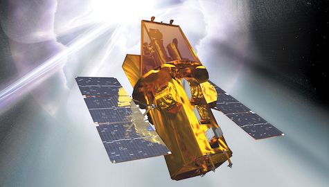 Artist's conception of the Swift satellite in space