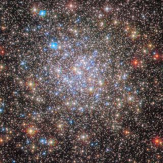 Hubble Gazes at Colorful Cluster of Scattered Stars