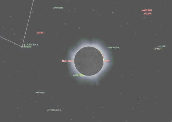 The viewing location for the simulated sky scene image is near Carbondale, IL.