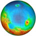 False Color Topographic Map
