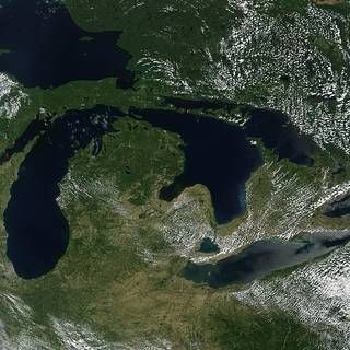 Satellite image of Great Lakes 