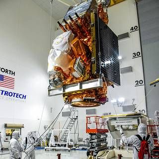Photo of JPSS-2 in clean room