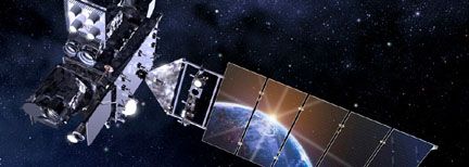 Illustration of GOES-T satellite in orbit