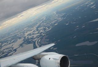 Photo of Mackenzie River as seen from ABoVE DC-8 aircraft
