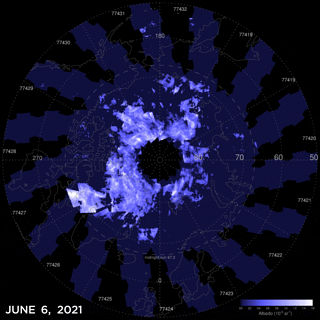 Animation of Northern Hemisphere noctilucent clouds