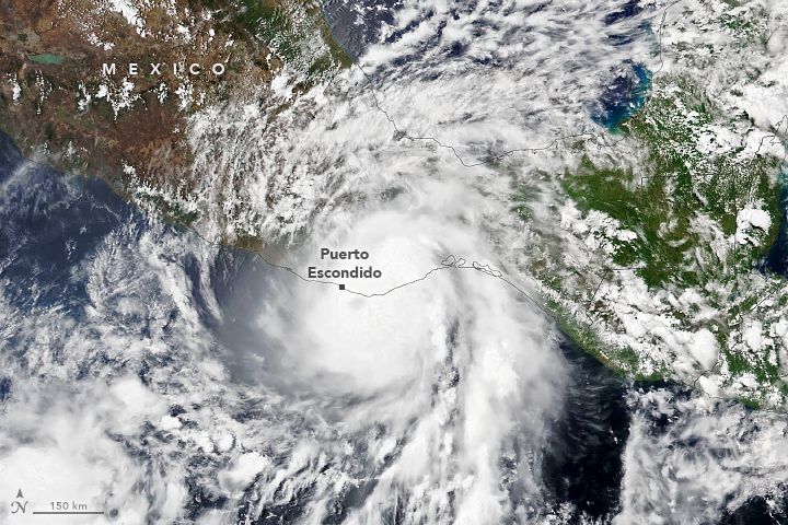Satellite image of Hurricane Agatha