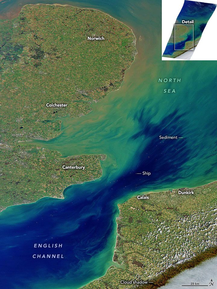 SeaHawk satellite image of Strait of Dover