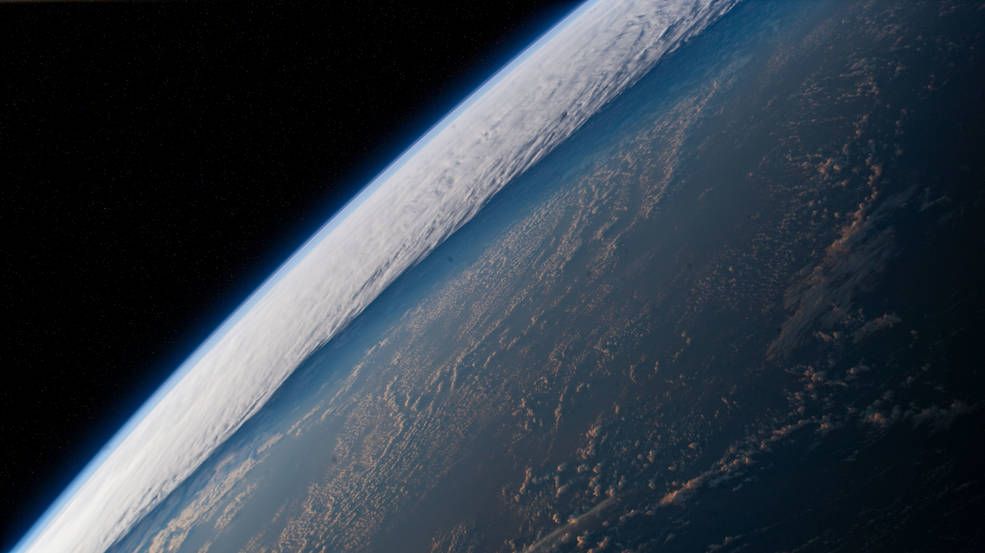 Portion of Earth as seen by astronaut on ISS