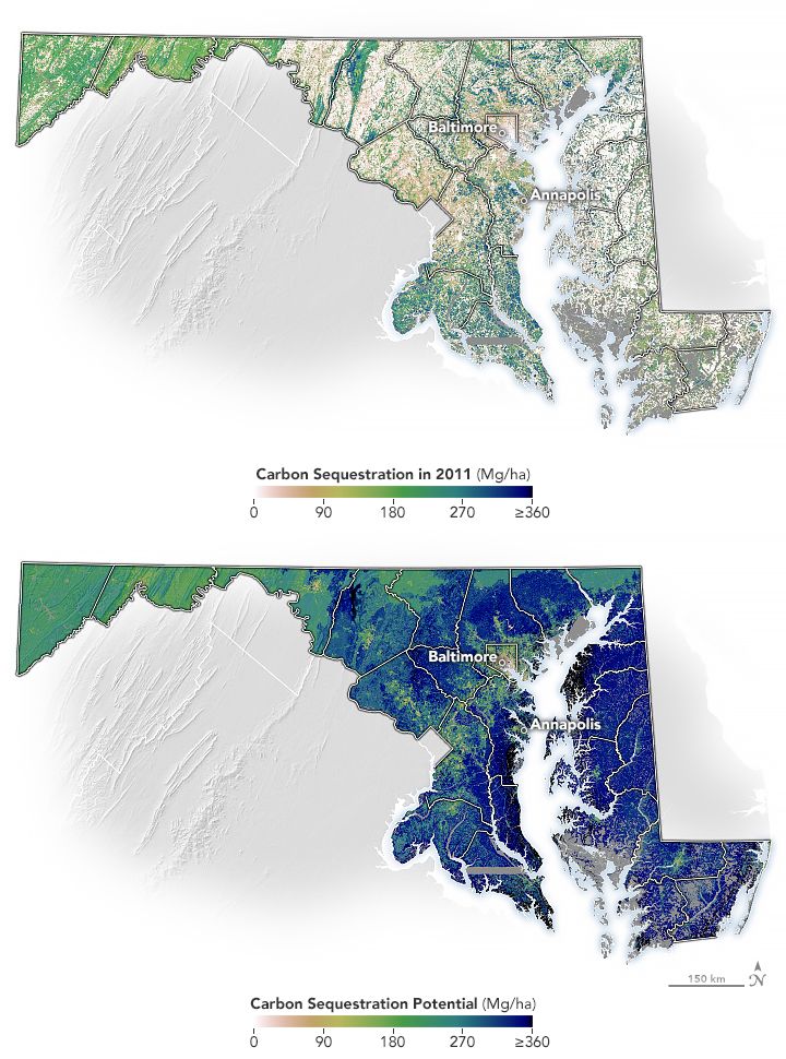 Two Maryland Carbon Sequestration Maps