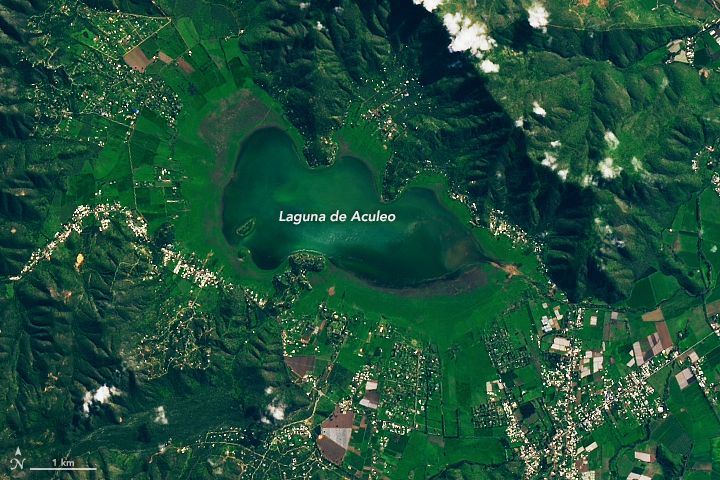 Landsat 9 satellite image of Laguna de Aculeo, Chile