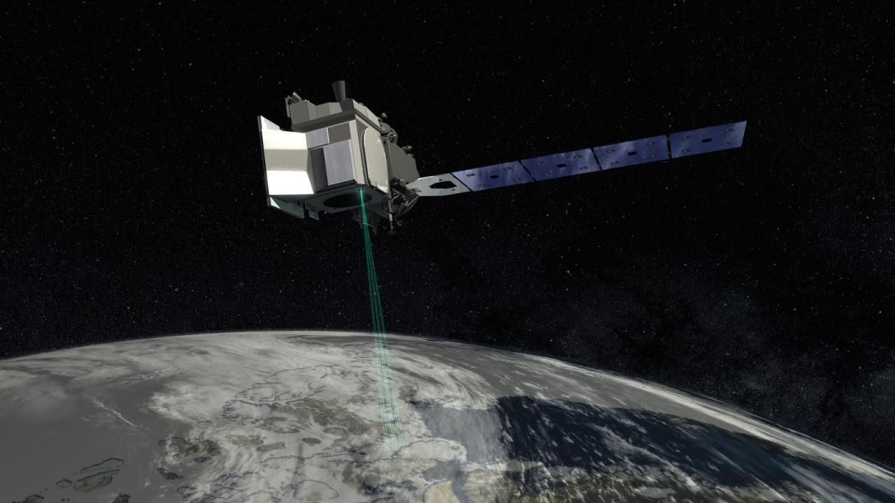 Artist concept of ICESat-2 in orbit