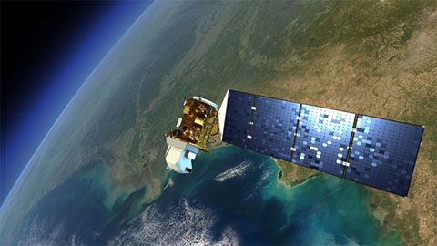 Artist concept of Landsat 8 in orbit