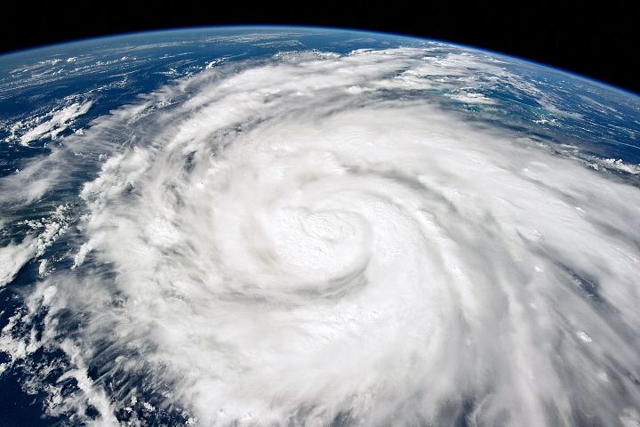 Astronaut photograph from ISS of Hurricane Ian 