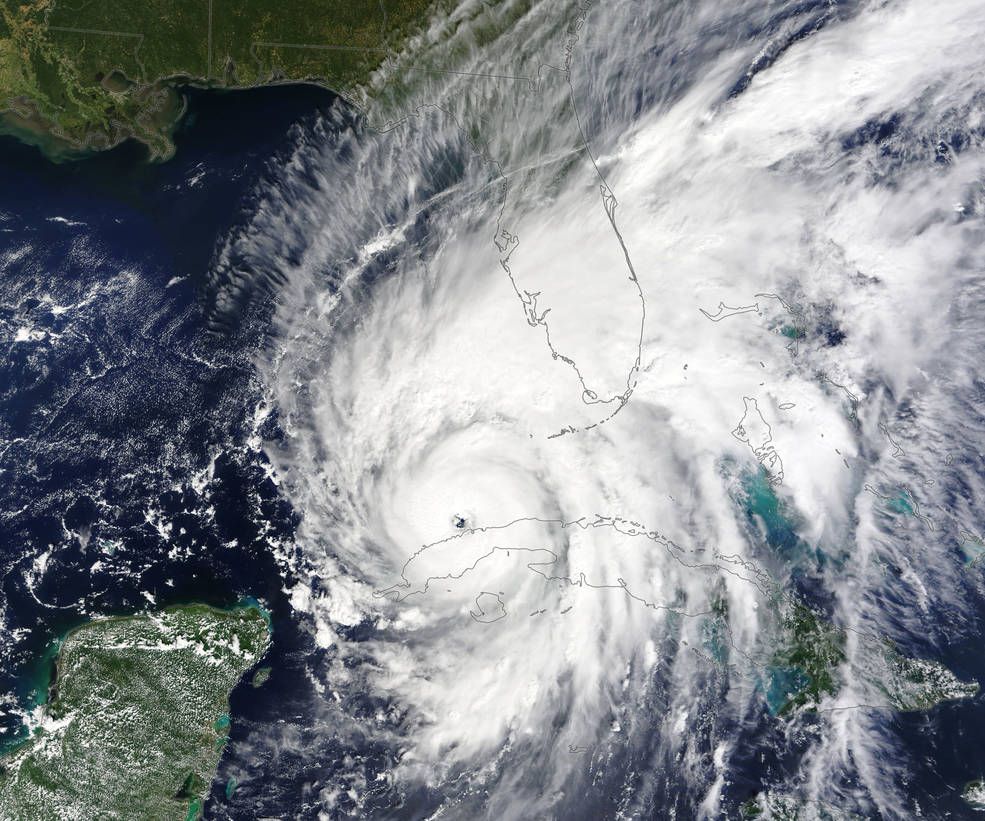 Terra satellite image of Hurricane Ian