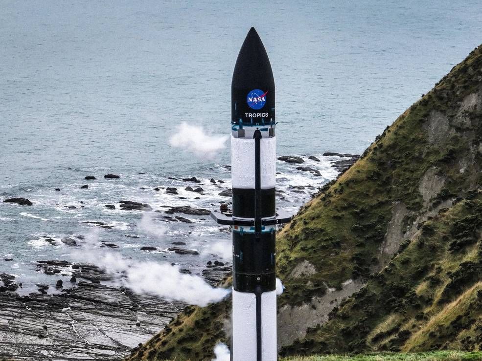 Photo of Rocket Lab’s Electron rocket at Launch Complex 1 in Mahia, New Zealand  during dress rehearsal 