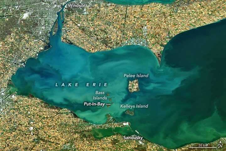 Satellite image of Lake Erie