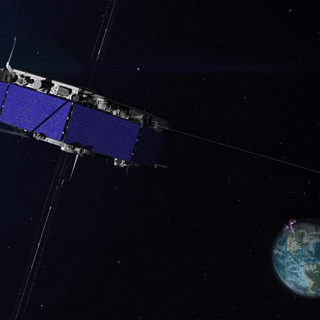 Animation showing the four MMS spacecraft in space.