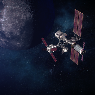 Illustration of ISS in orbit
