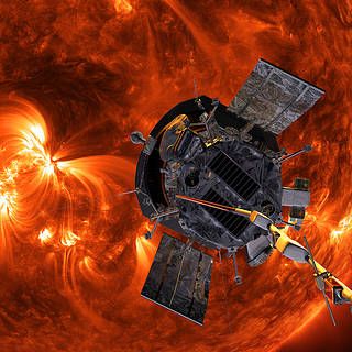 Artist's conception of Parker Solar Probe near the sun