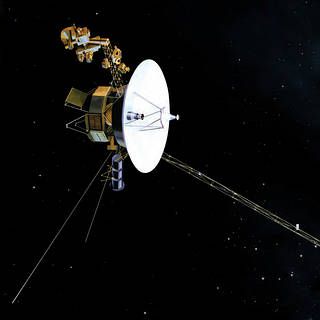Artist's conception of Voyager spacecraft in space