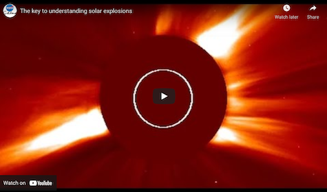 Video still of solar eruption