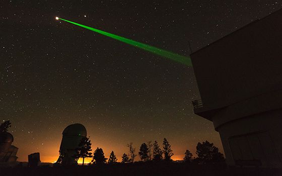Lunar Laser Ranging at Apache Point Observatory, credit Dan Long, APO