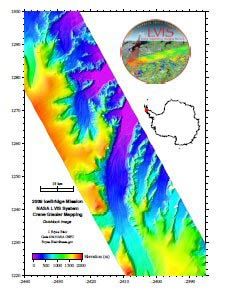LVIS maps an entire glacial region along the Antartic Peninsula